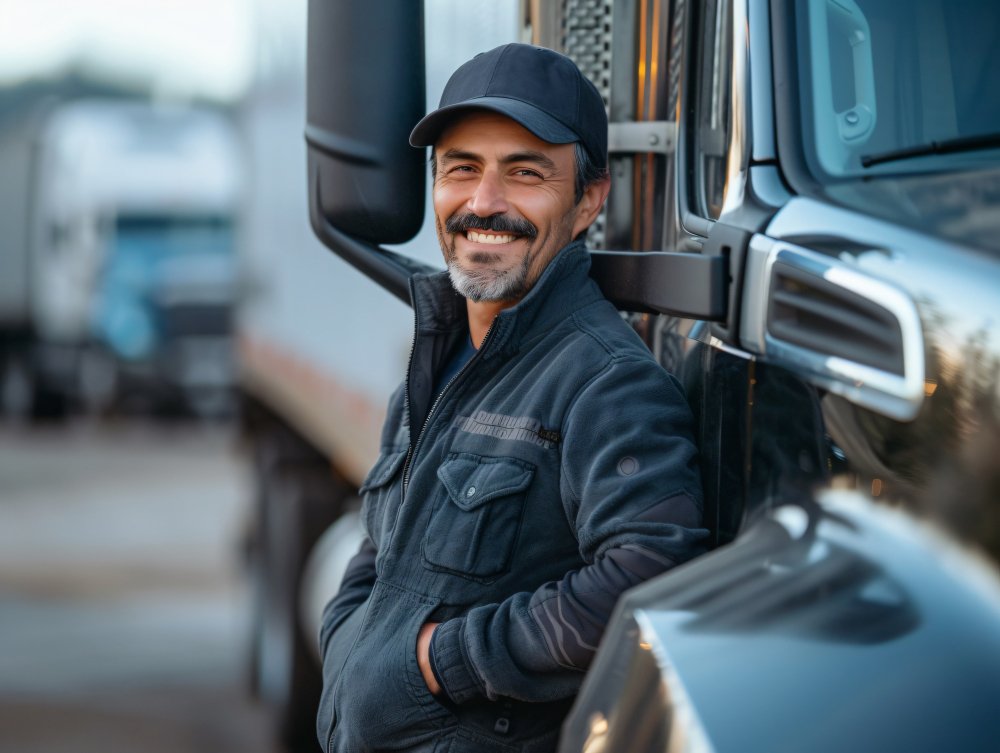 Small business owner Man working as a truck driver
