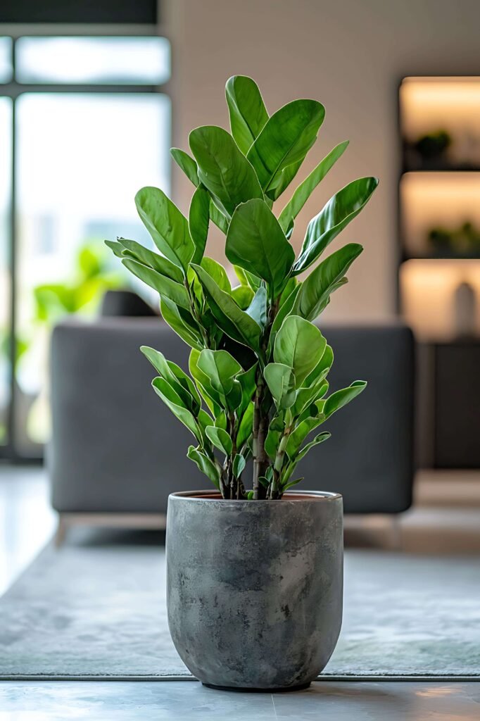Minimalist plant vase with gray and speckled background for modern homeowners decor