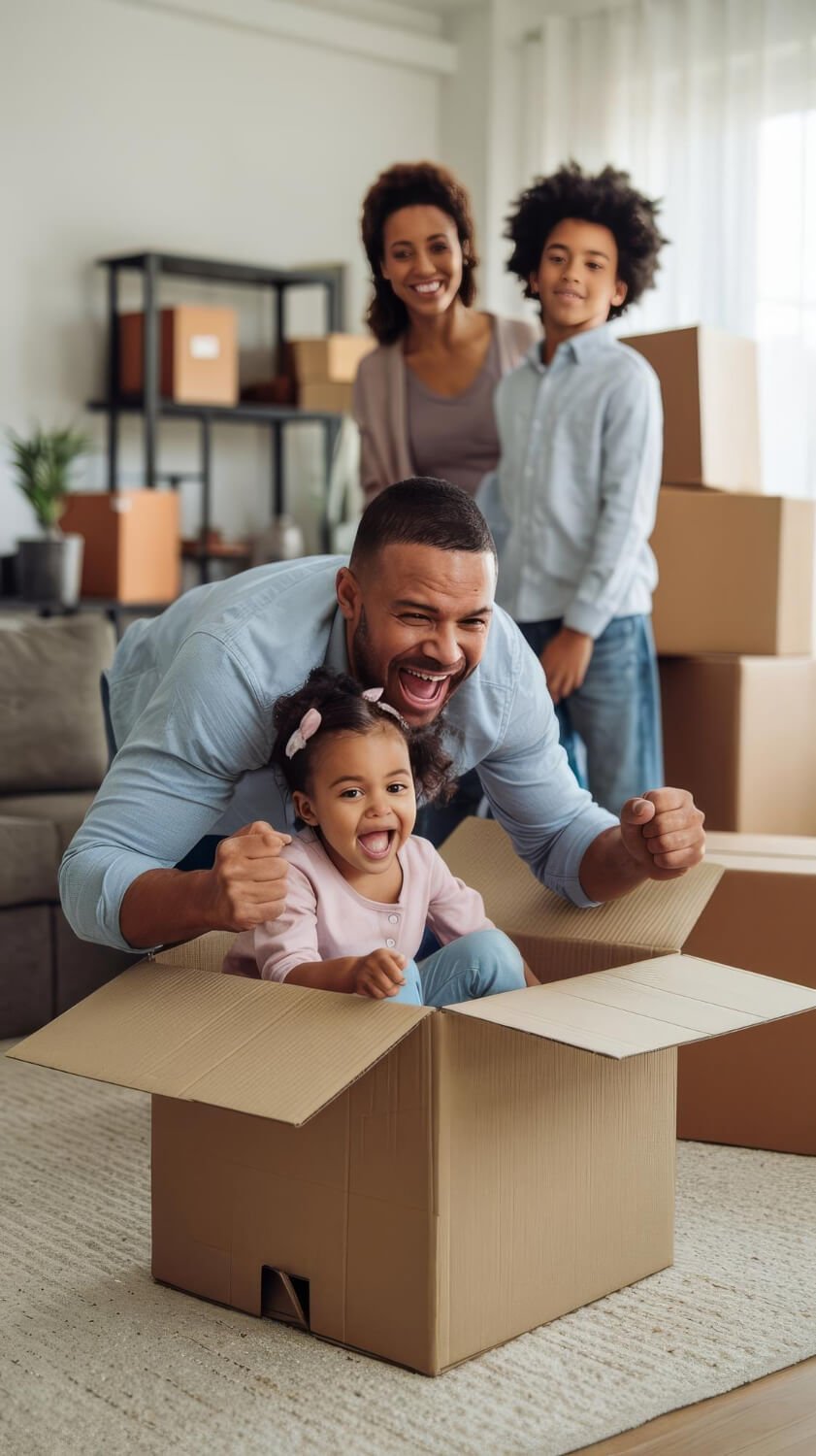 New home people and real estate concept